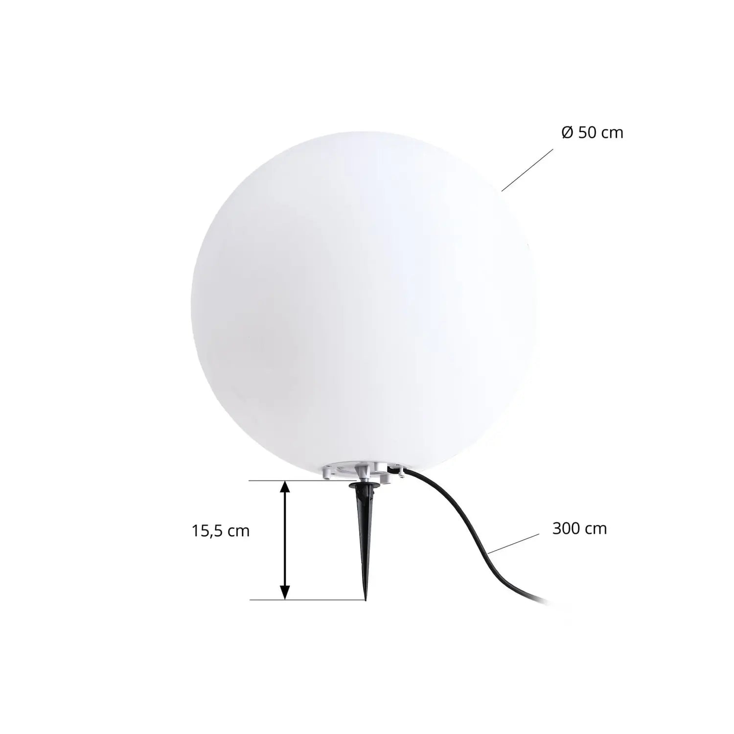 B-Ware Lindby Kugelleuchte Garten Valyra Außenleuchte E27 Led Weiß Erdspieß Ip54 ø 50cm - 4255830910432