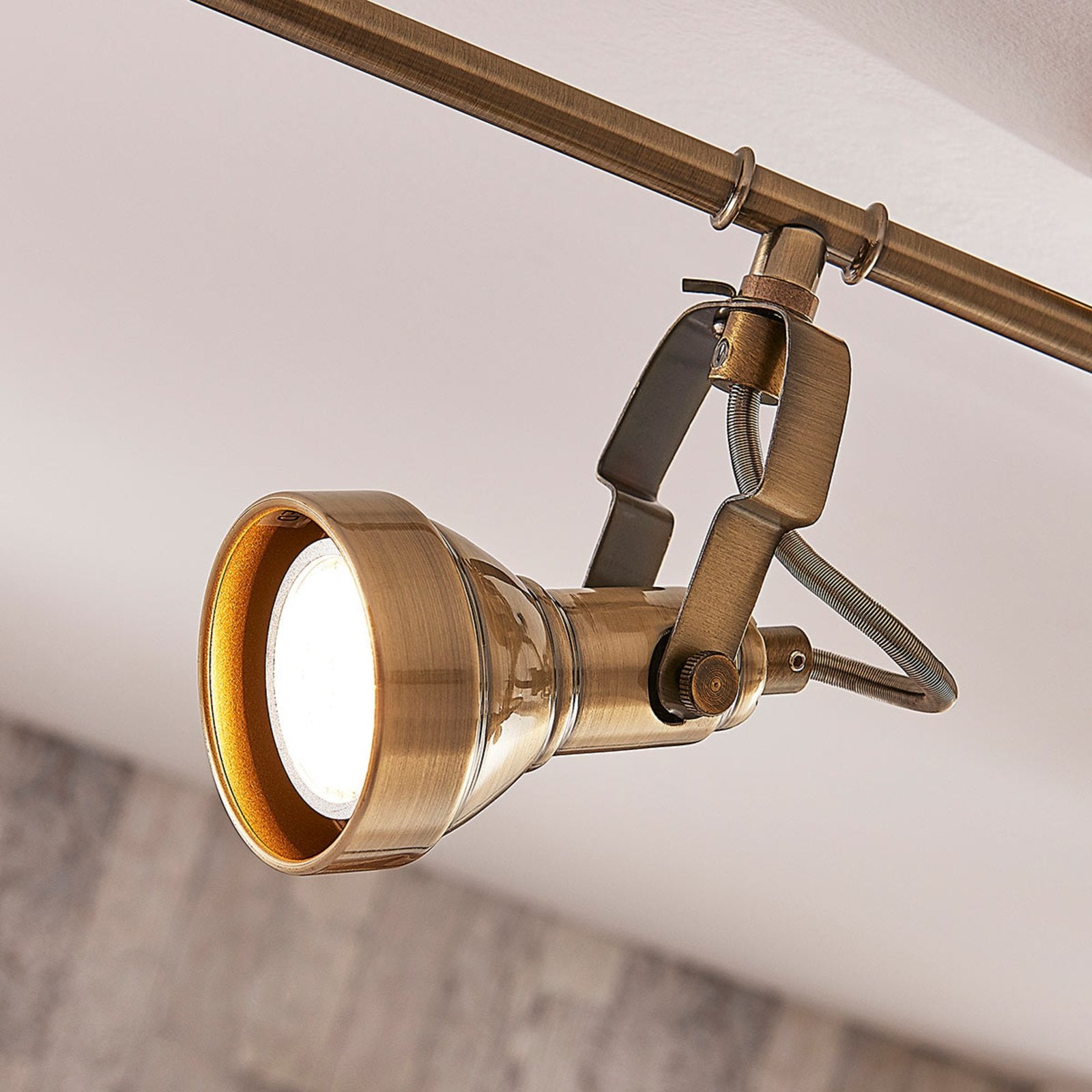 Lindby Deckenlampe Perseas Hängelampe Deckenstrahler Lampe GU10 altmessing - 4251096502428