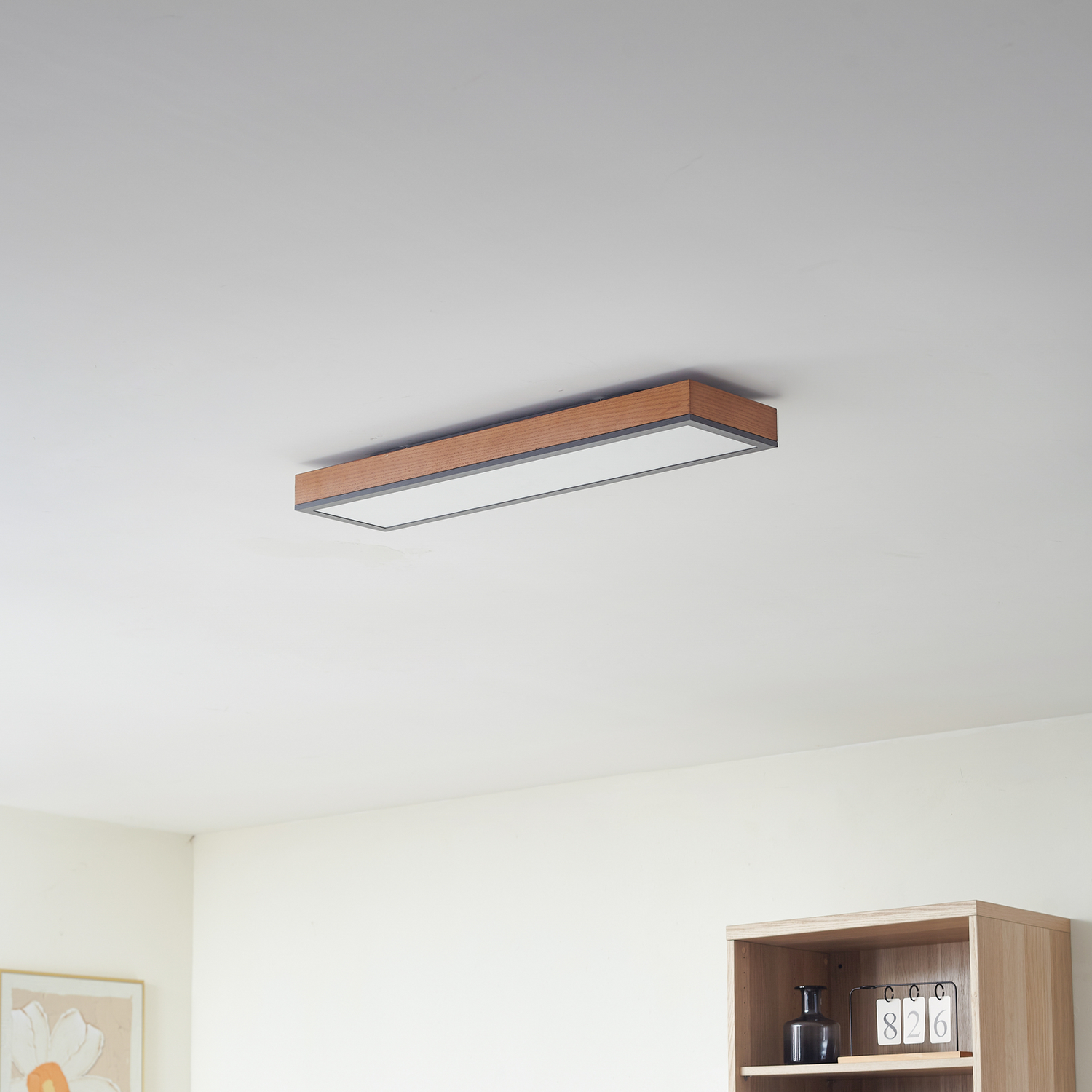 B-Ware Deckenleuchte Deckenlampe Led Leuchte Lindby Laviona Wohnraum Flur Holzdekor