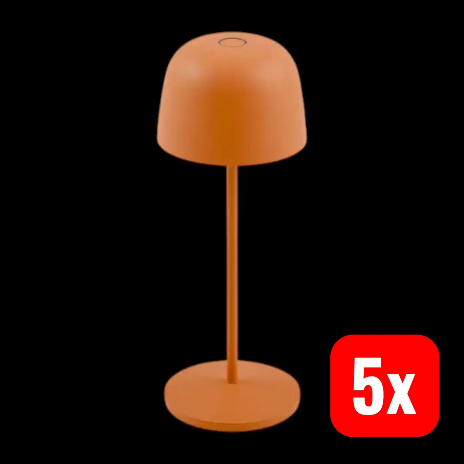 B-Ware Lindby Tischleuchte Tischlampe Led Akku Orange Dimmbar Ip65 Kunststoff 5 Stück - 4251911764055