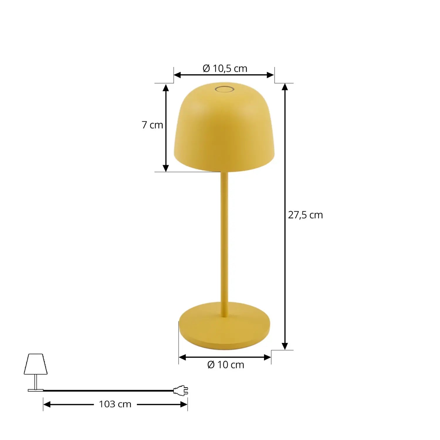 B-Ware Lindby Tischleuchte Lampe Led Akku Arietty Gelb Dimmbar 27,5 Cm Ip65 Usb 2 Stück - 4251911764062