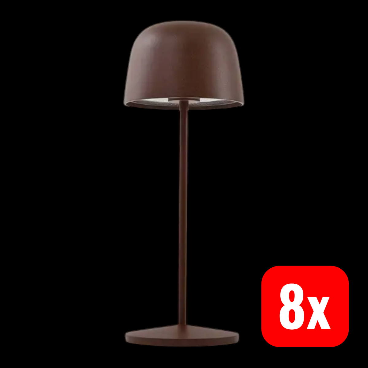 Lindby Tischleuchte Lampe LED Akku Arietty rostbraun dimmbar IP65 8 STÜCK - 4251911764093