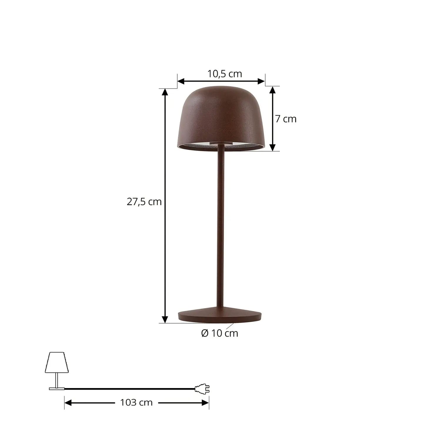 B-Ware Lindby Tischleuchte Lampe Led Akku Arietty Rostbraun Dimmbar Ip65 2 Stück - 4251911764093