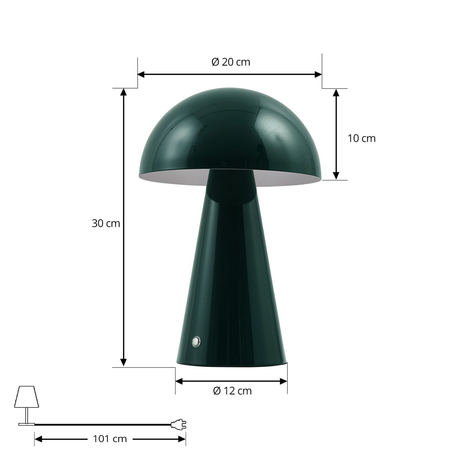 B-Ware Lindby Led Akkutischlampe Nevijo Grün ø20 Cm Usb Dimmer Tischlampe Lampe Leuchte - 4251911791532