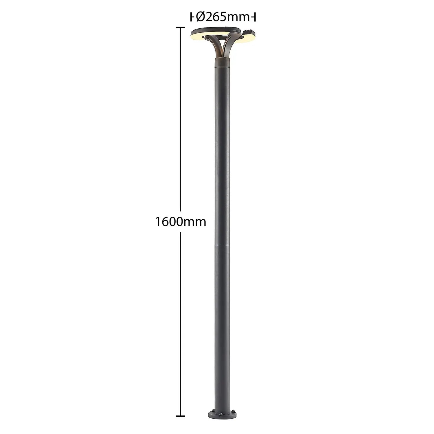 B-Ware Lindby Außenleuchte Mastleuchte Led Kreis Dunkelgrau Aluminium Siehe Text - 4251911734232