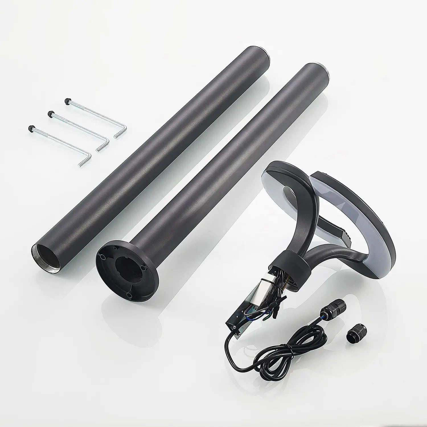 B-Ware Lindby Außenleuchte Mastleuchte Led Kreis Dunkelgrau Aluminium Siehe Text - 4251911734232