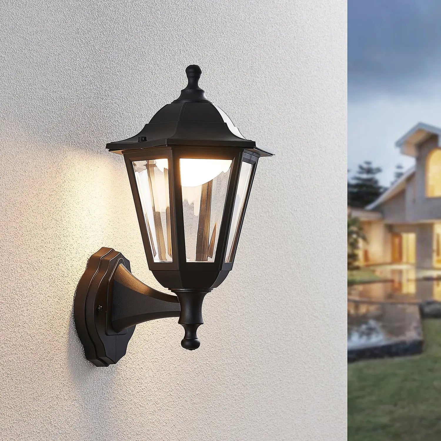 B-Ware Lindby Led Außenwandlaterne Iavo In Schwarz Gartenlaterne Wandleuchte 3 Stück - 4251096561289