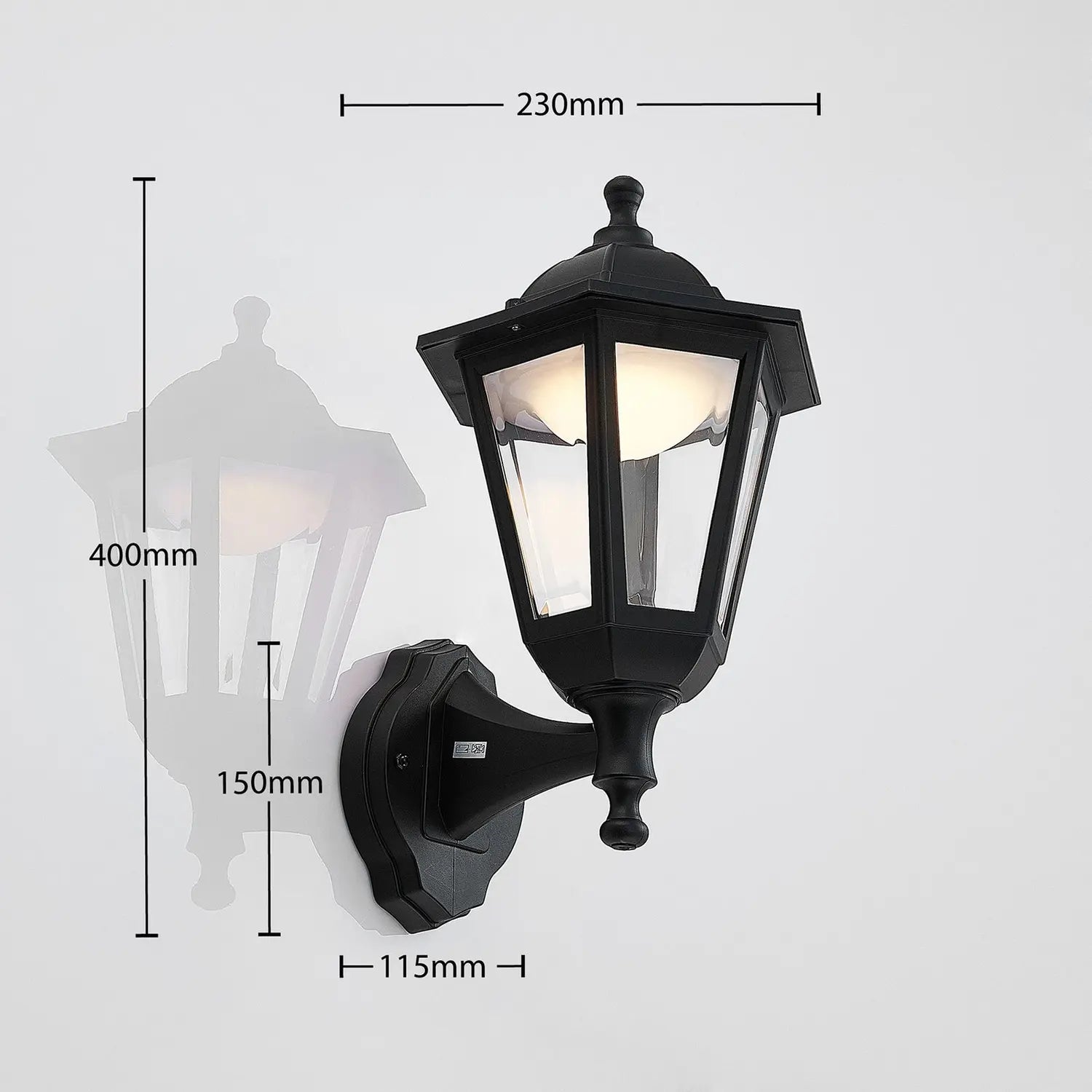 B-Ware Lindby Led Außenwandlaterne Iavo In Schwarz Gartenlaterne Wandleuchte 3 Stück - 4251096561289