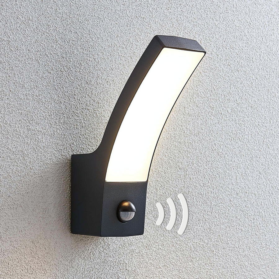 Lindby Led Außen Wandleuchte Ilvita Wandleuchte Außenlampe Lampe Sensor Anthrazit B-Ware - 4251096561982