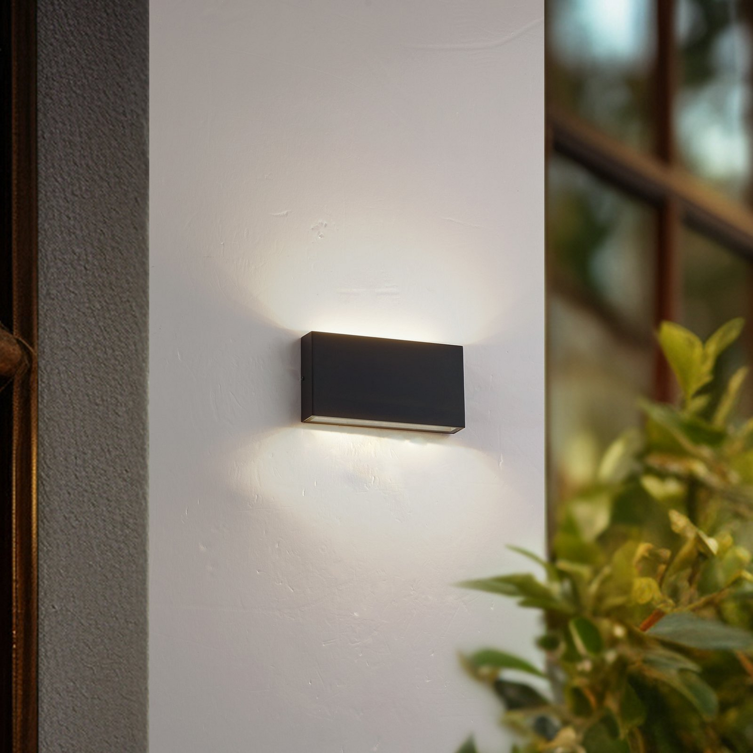 B-Ware Lindby Led Außenwandlampe Leuchte Jarte Schwarz Metall Ip54 3 Stück - 4251911799149