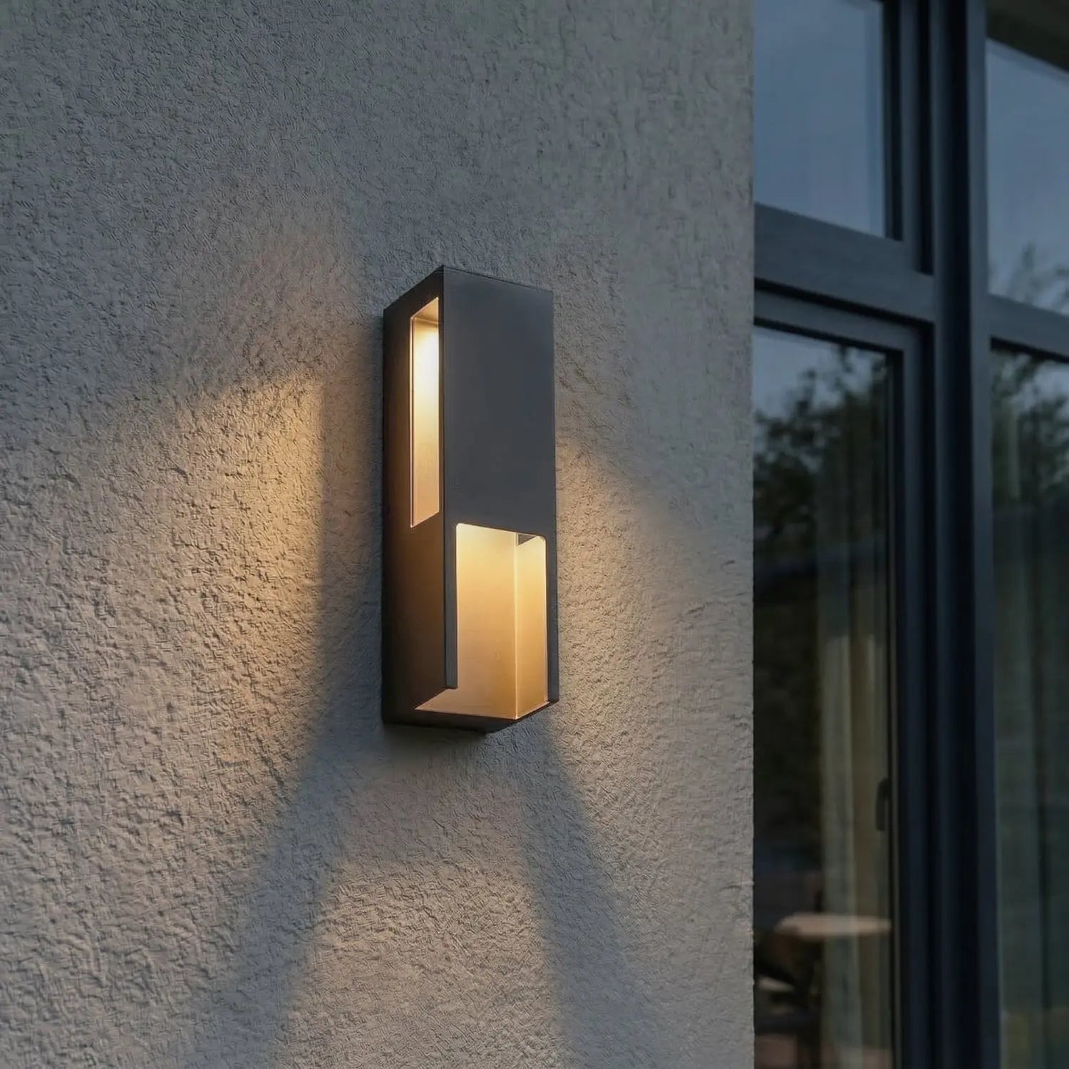 B-Ware Lindby Außenleuchte Wandleuchte Led Enyra Schwarz Ip65 Aluminium Kunststoff  - 4255830911071