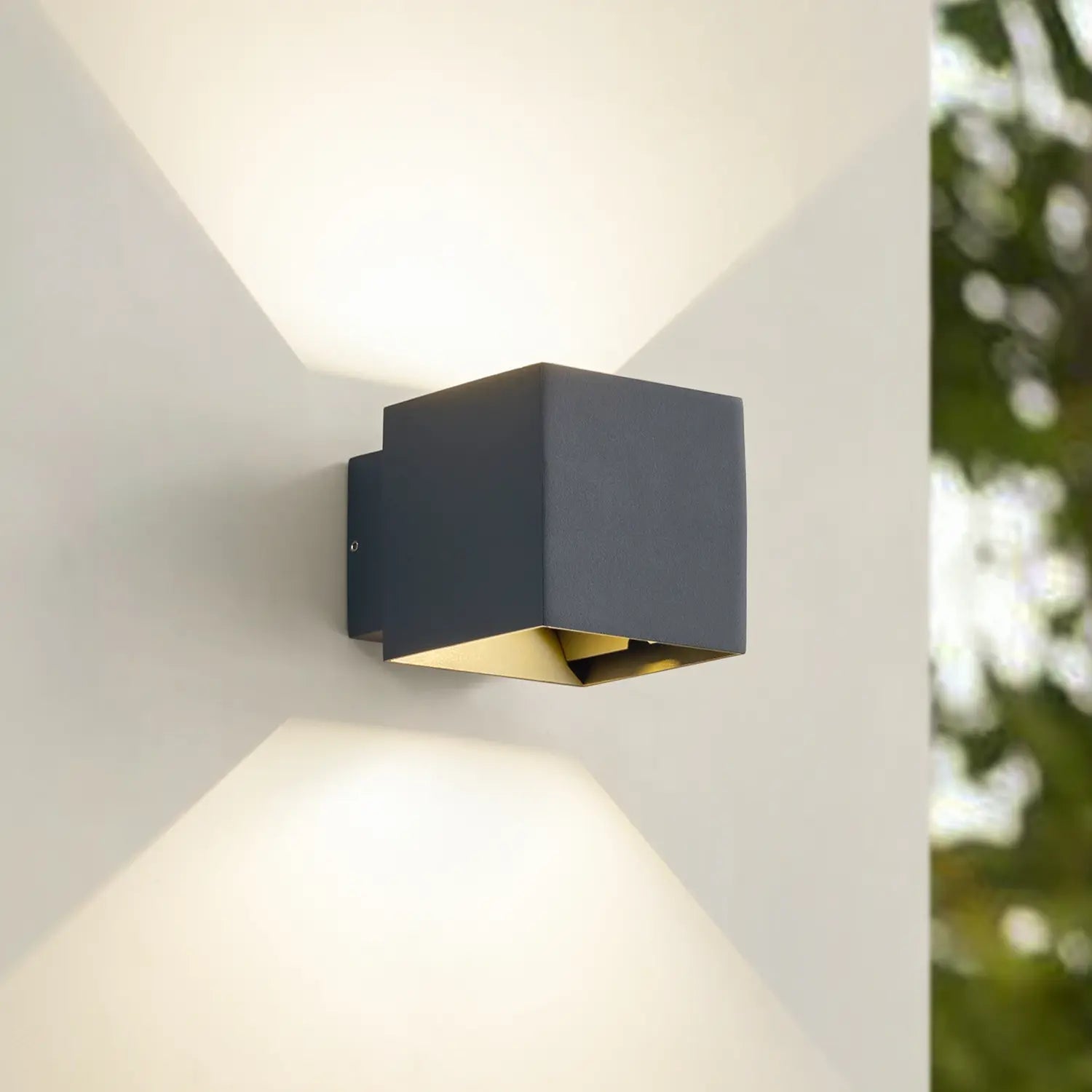 B-Ware Lindby Außenwandleuchte Wandlampe Led Esani Anthrazit Außenlampe 2 Stück - 4251911788044