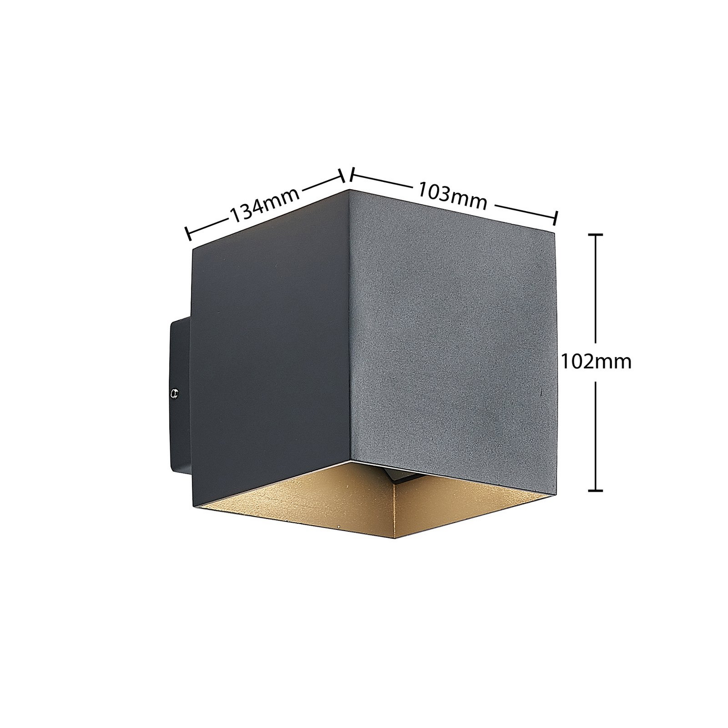 B-Ware Lindby Led Außenwandleuchte Esani Anthrazit Aluminium Wandlampe Wandleuchte Spot - 4251911788044