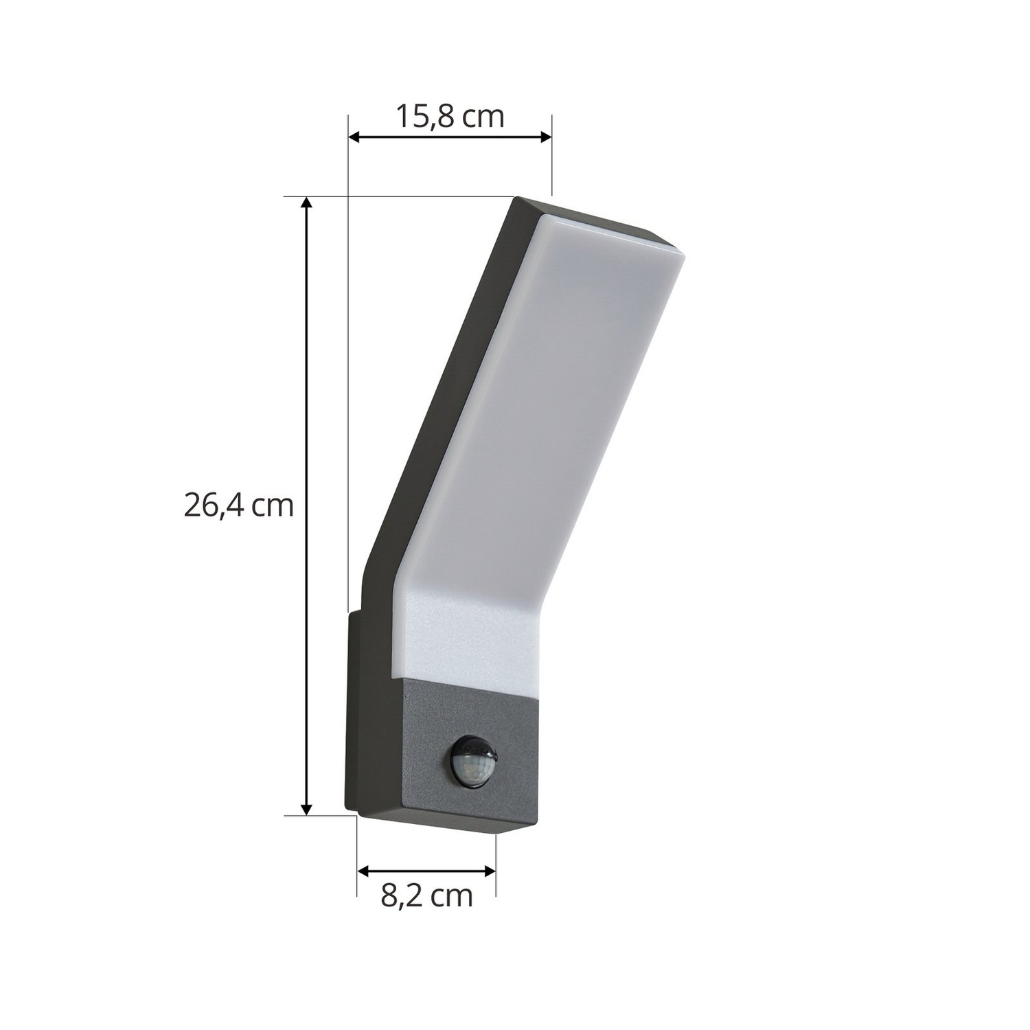 Lindby Led Außenwandleuchte Korvik Alu Dunkelgrau Sensor Wandlampe Lampe Leuchte B-Ware - 4251911776737