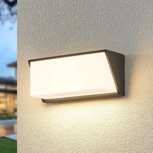 B-Ware Lindby Außenleuchte Wandlampe Led Dunkelgrau Ip65 Außenlampe Warmweiß 25 Cm713