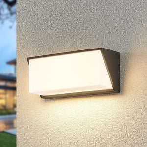 B-Ware Lindby Außenleuchte Wandlampe LED dunkelgrau IP65 Außenlampe warmweiß 25 cm713