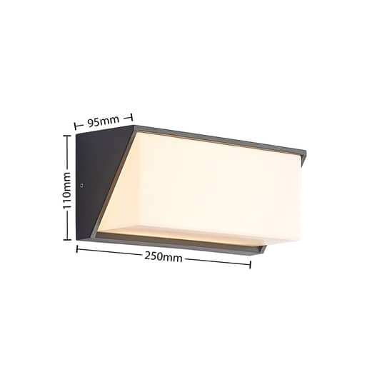 B-Ware Lindby Malim Led Wandleuchte Wandleuchte Lampe Leuchte Außenlampe Dunkelgrau 15 W - 4251911706185