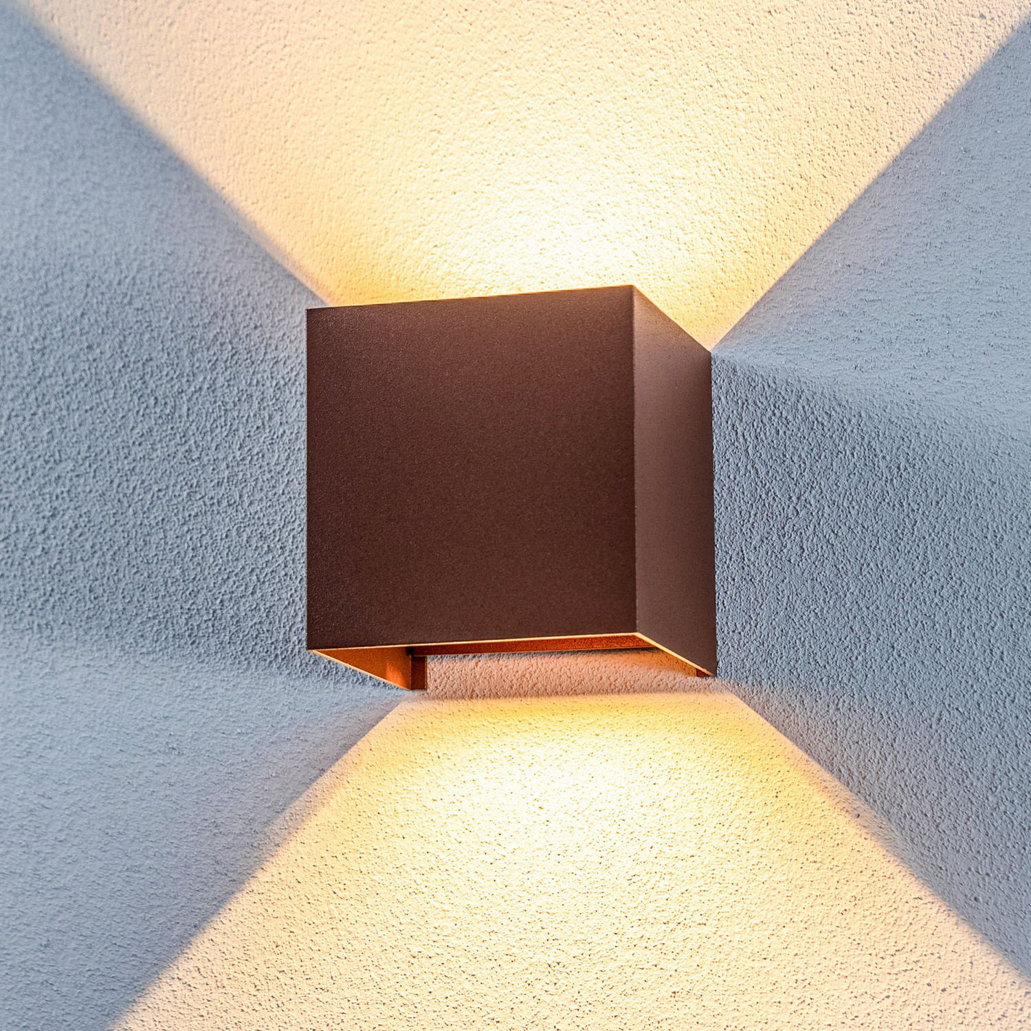 B-Ware Lindby Led Außenwandleuchte Wandlampe Nivar Rost Metall Ip54 Eckig Outdoor Lampe - 4251911774269