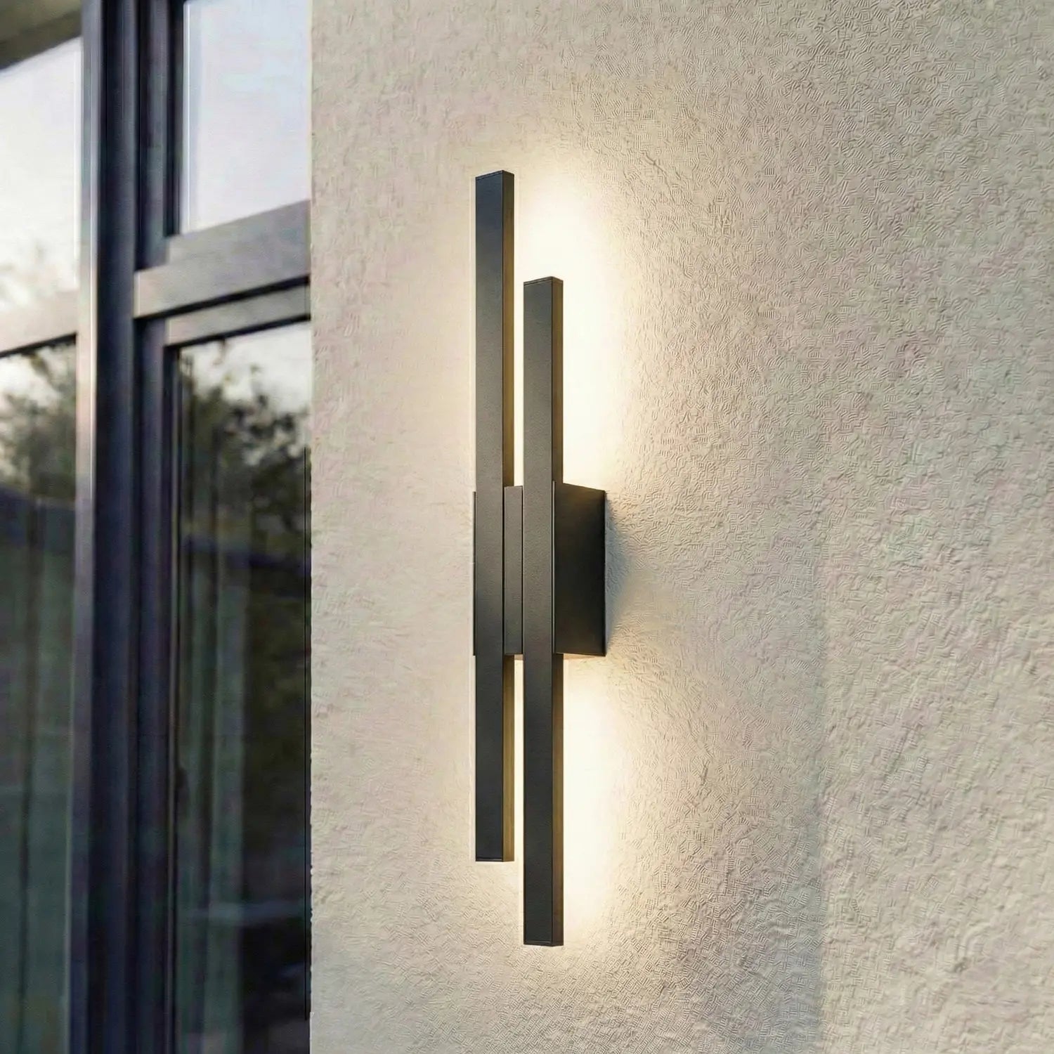 B-Ware Lindby Außenleuchte Wandlampe Led Außenwandleuchte Schwarz Aluminium Sakari 59 C