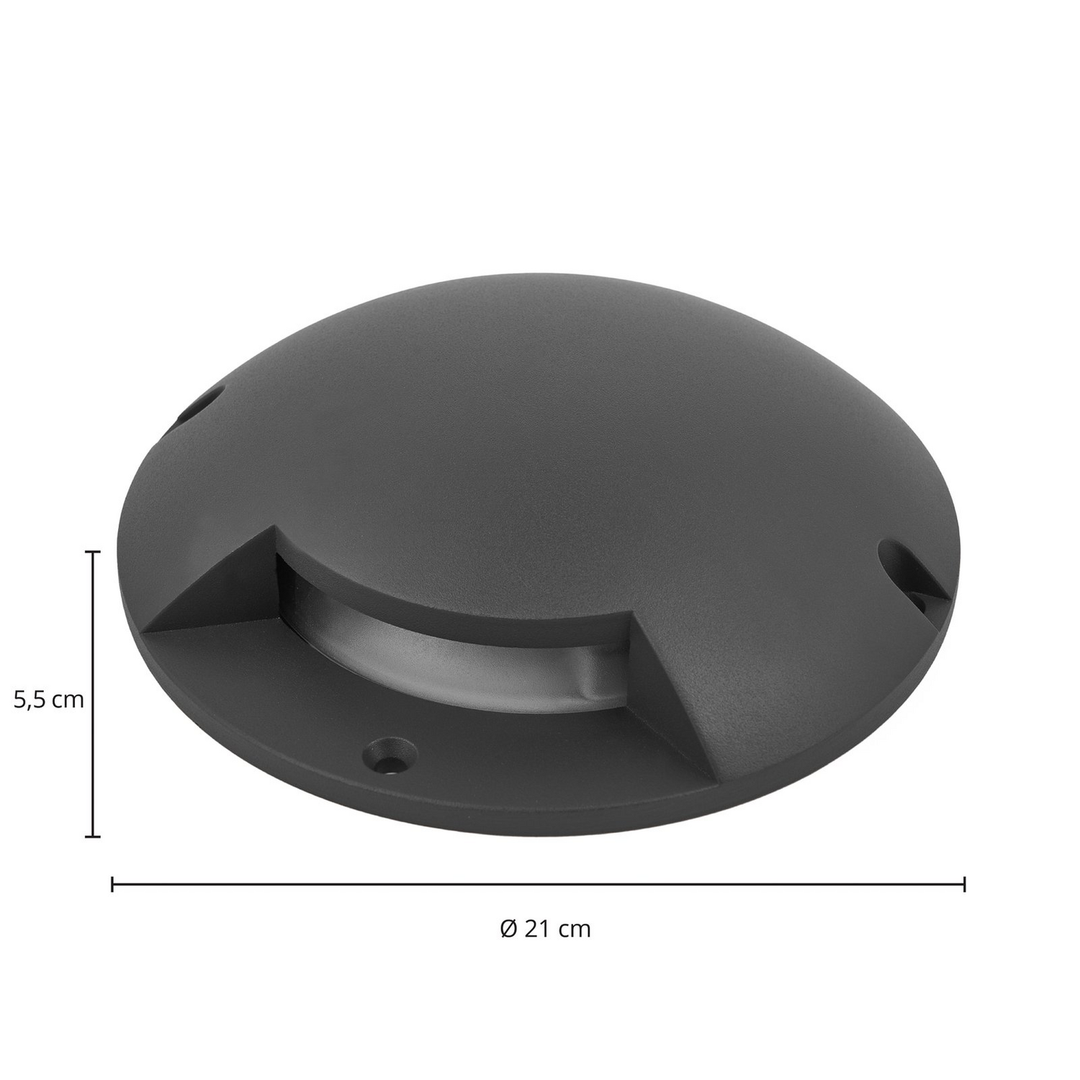 Lindby Led Bodenstrahler Bodenleuchte Einbaulicht Cormac Dunkelgrau Ip67 21cm B-Ware - 4251096595673