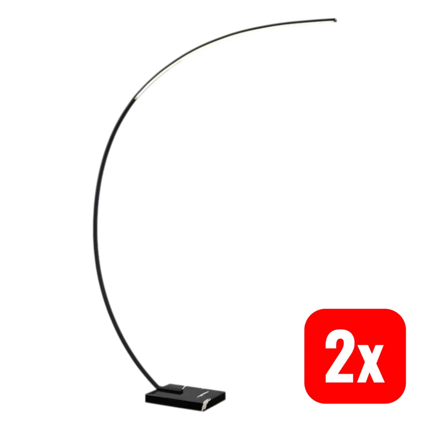B-Ware Lindby Stehlampe Bogenlampe Led Kendra Schwarz Dimmbar Aluminium Lampe 2 Stück - 4251096592641
