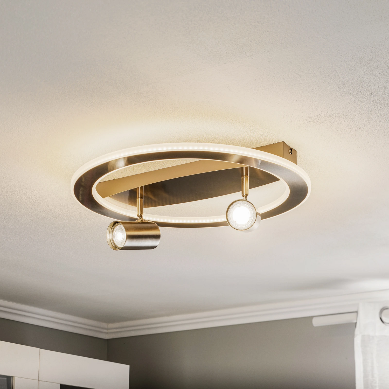 B-Ware Lindby Led Deckenlampe Berisha Leuchte Led Nickel 2 Flammig Beleuchtung Lampe - 4251911728781