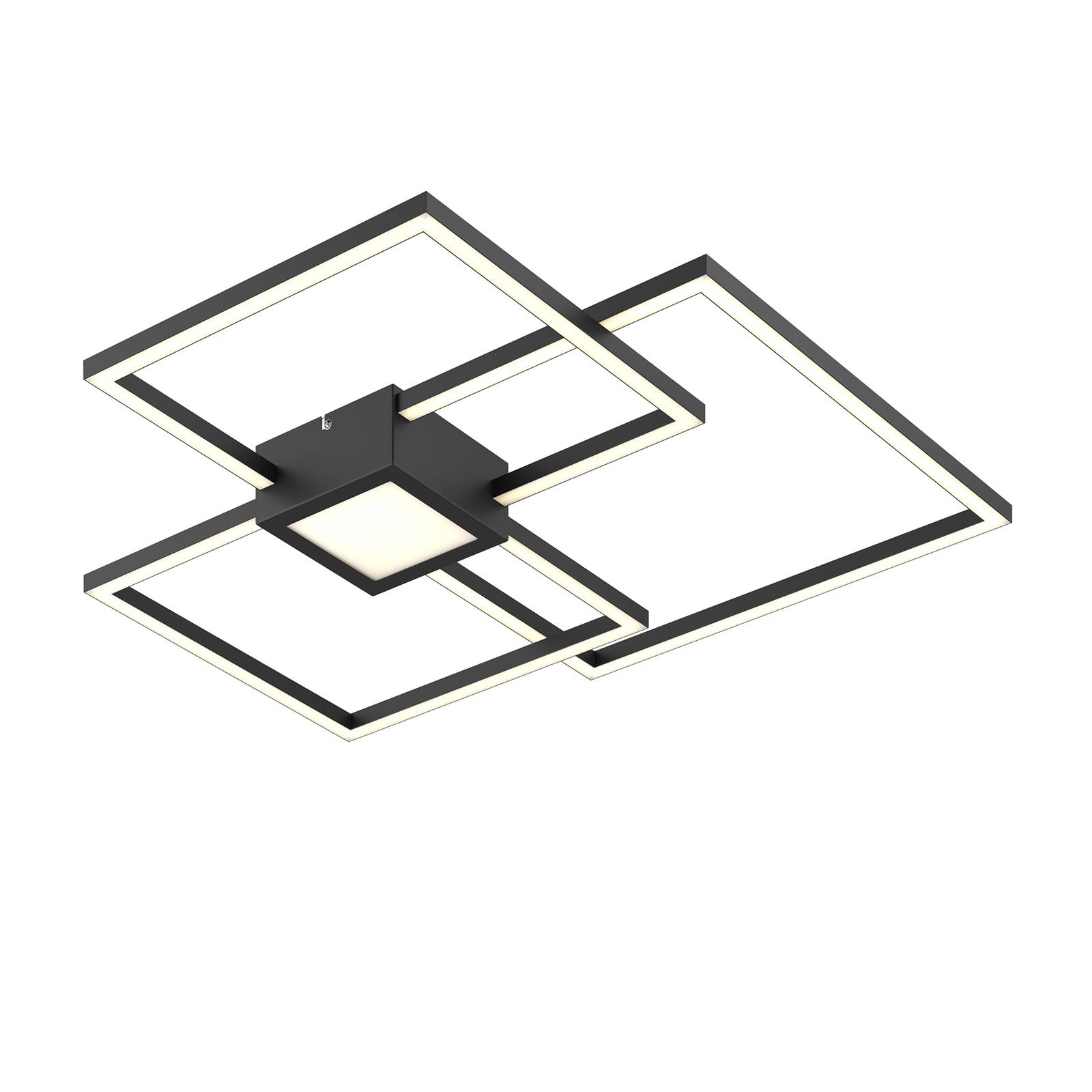 Lindby Deckenlampe Deckenleuchte LED Duetto anthrazit quadratisch Aluminium - 4251096574005