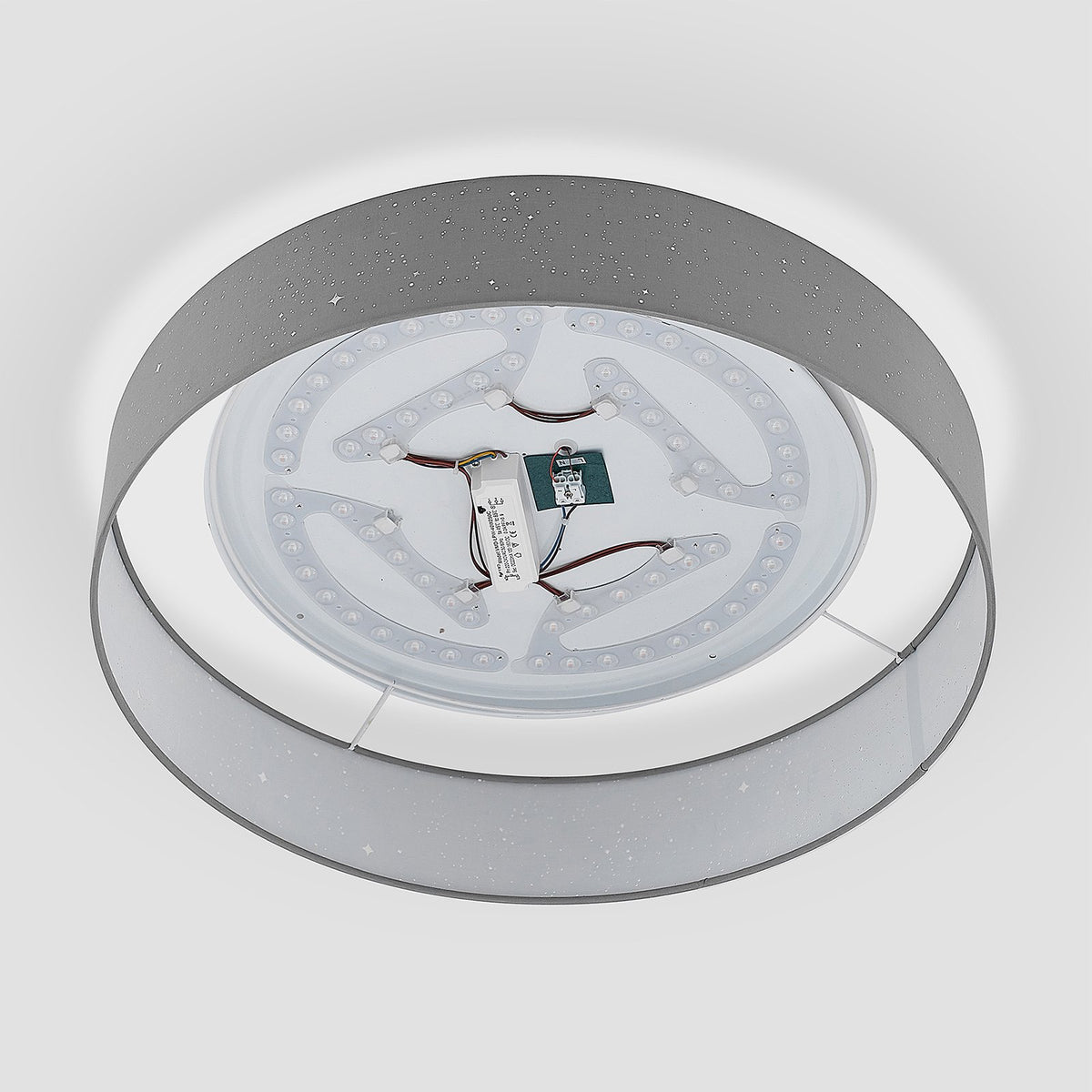 Lindby Deckenlampe Ellamina LED Lampe dimmbar hellgrau mit Fernbedienung 60cm - 4251096586596