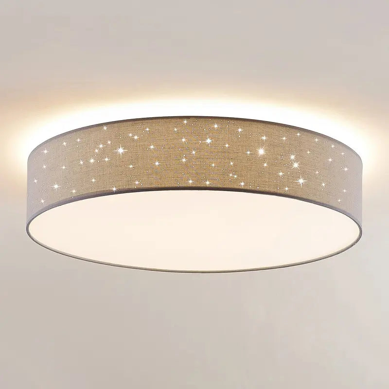 B-Ware Lindby Deckenlampe Deckenleuchte Ellamina Led Hellgrau Textil Wohnzimmerlampe - 4251096586596