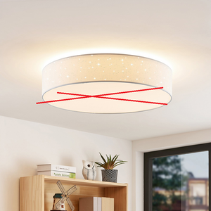 B-Ware Lindby Deckenleuchte Deckenlampe LED Ellamina Textil weiß dimmbar Fernbedien650