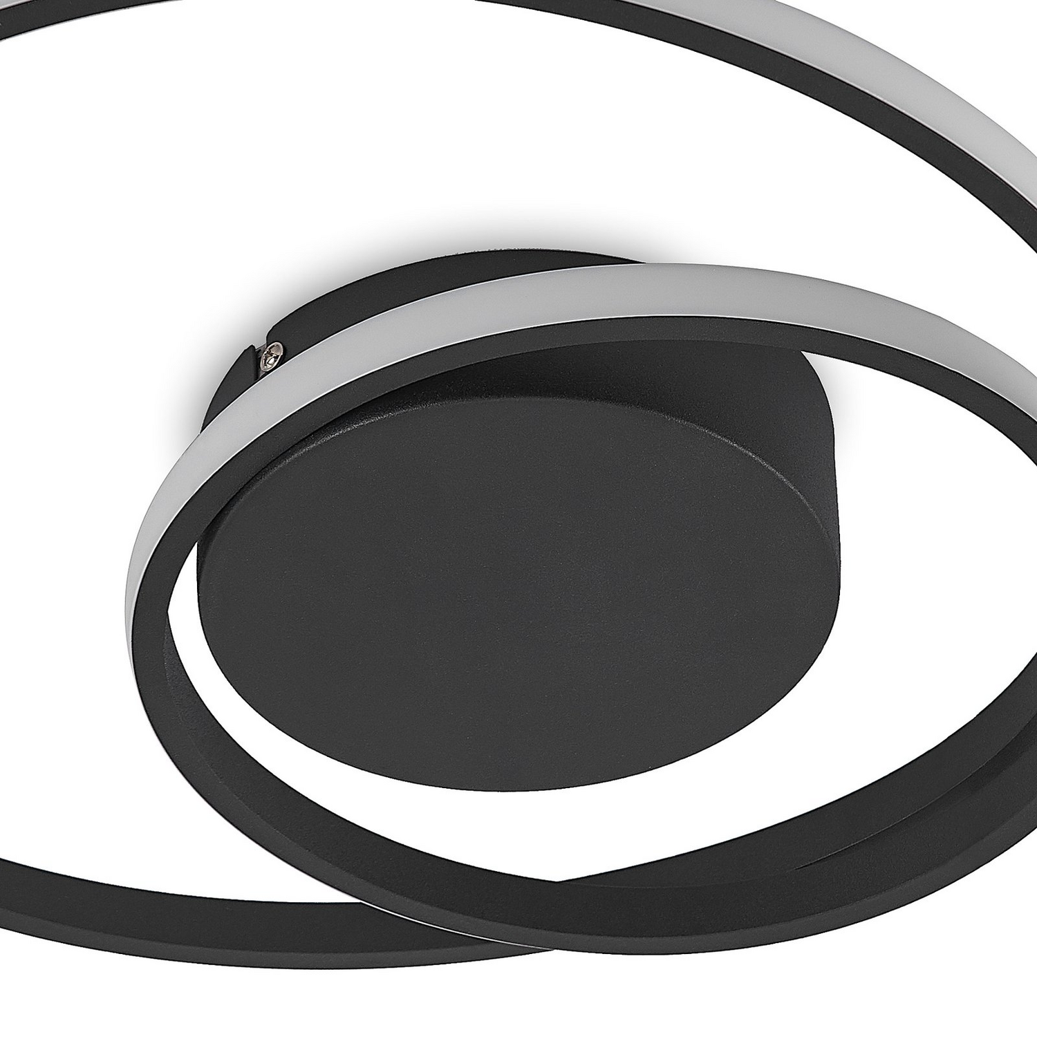 Plafonnier LED Lindby de qualité B, lampe de plafond Emisua, lampe LED à température de couleur variable, 22 watts, noir 