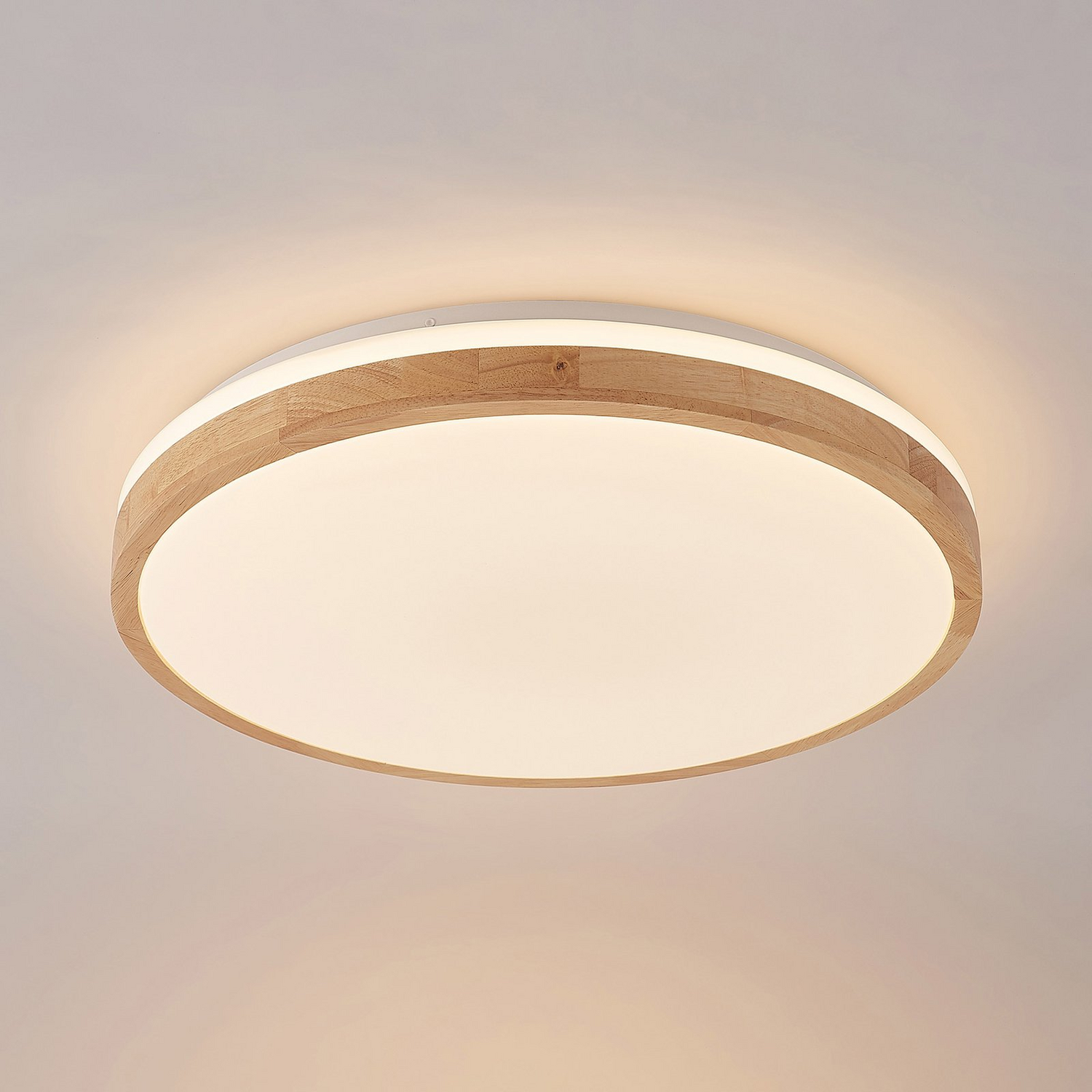 B-Ware Lindby Deckenleuchte Deckenlampe Led Holz Emiva Dimmbar Rund Siehe Text/Foto - 4251911711967