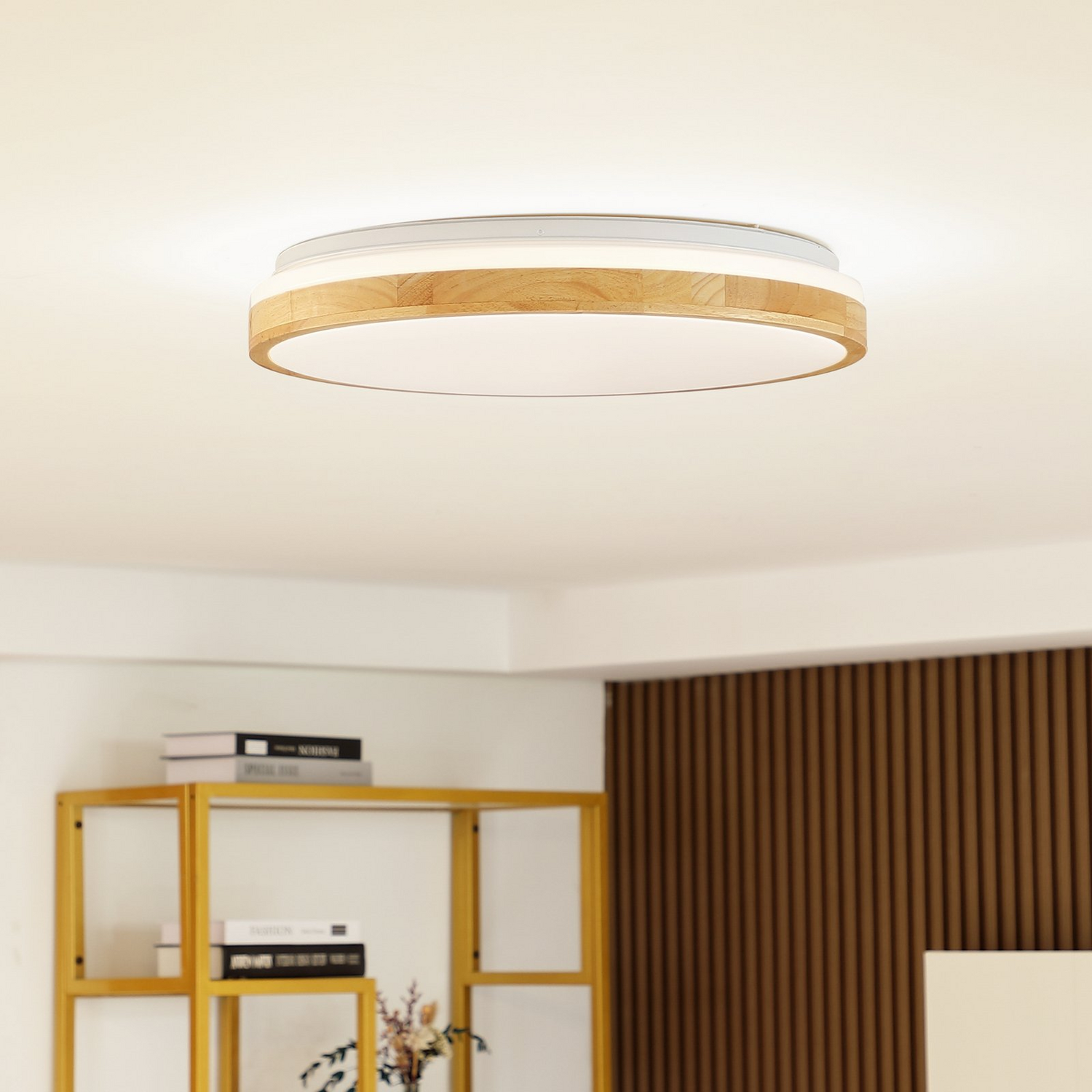 B-Ware Lindby Deckenleuchte Deckenlampe Led Holz Emiva Dimmbar Rund Siehe Text/Foto - 4251911711967