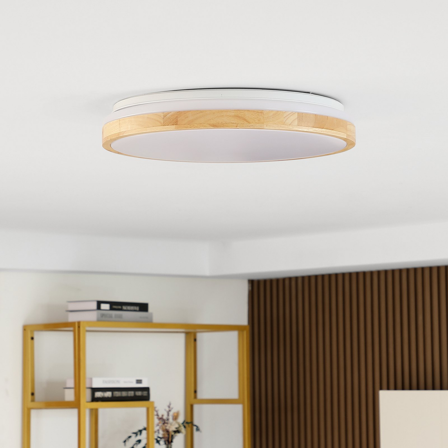 B-Ware Lindby Deckenleuchte Deckenlampe Led Holz Emiva Dimmbar Rund Siehe Text/Foto - 4251911711967