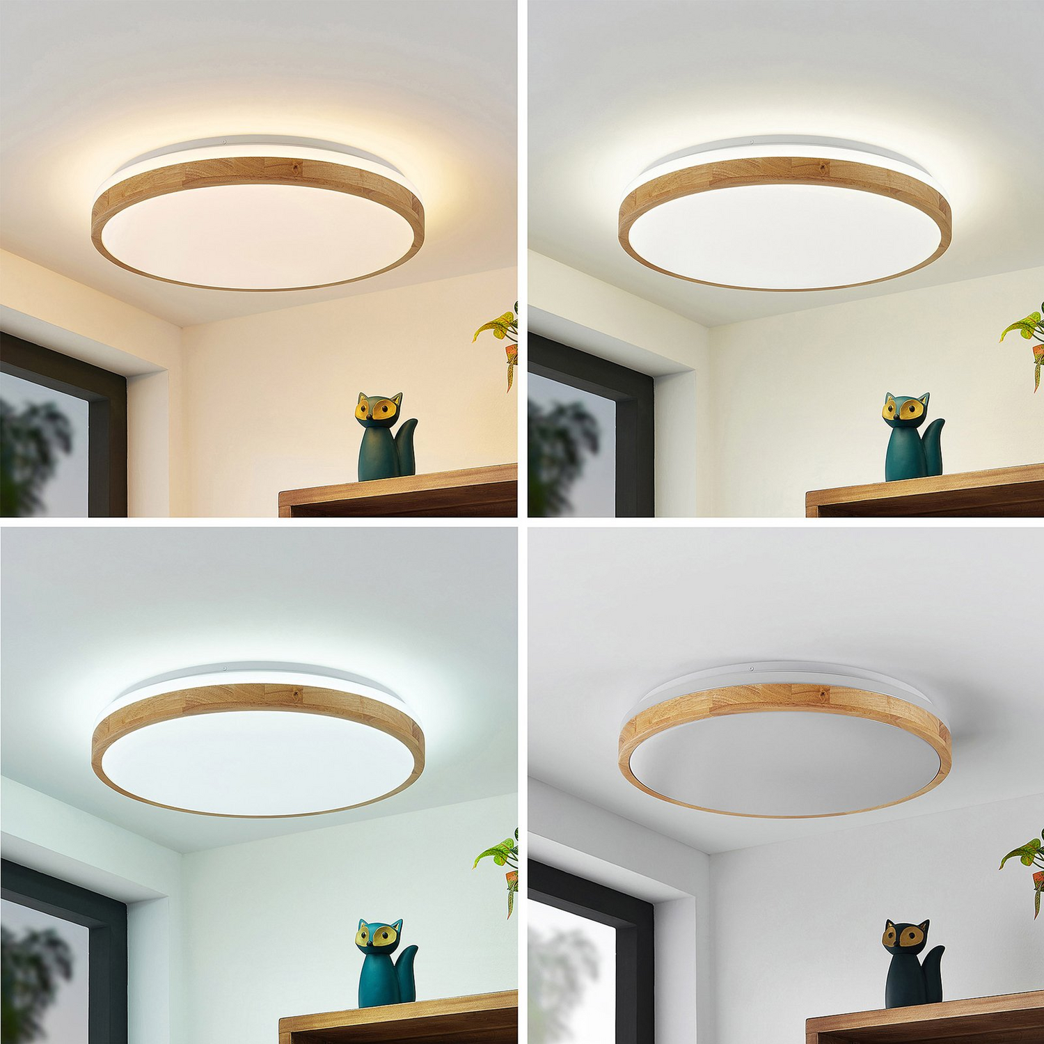 B-Ware Lindby Deckenleuchte Deckenlampe Led Holz Emiva Dimmbar Rund Siehe Text/Foto - 4251911711967