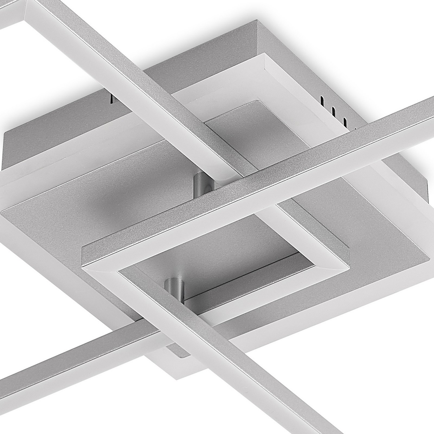 B-Ware Lindby Deckenleuchte Deckenlampe Led Fjardo Silber Fernbedienung Quadratisch Cct