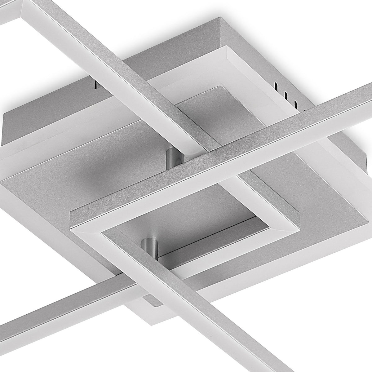 Lindby Deckenleuchte Deckenlampe LED Fjardo silber Fernbedienung quadratisch CCT - 4251911705645