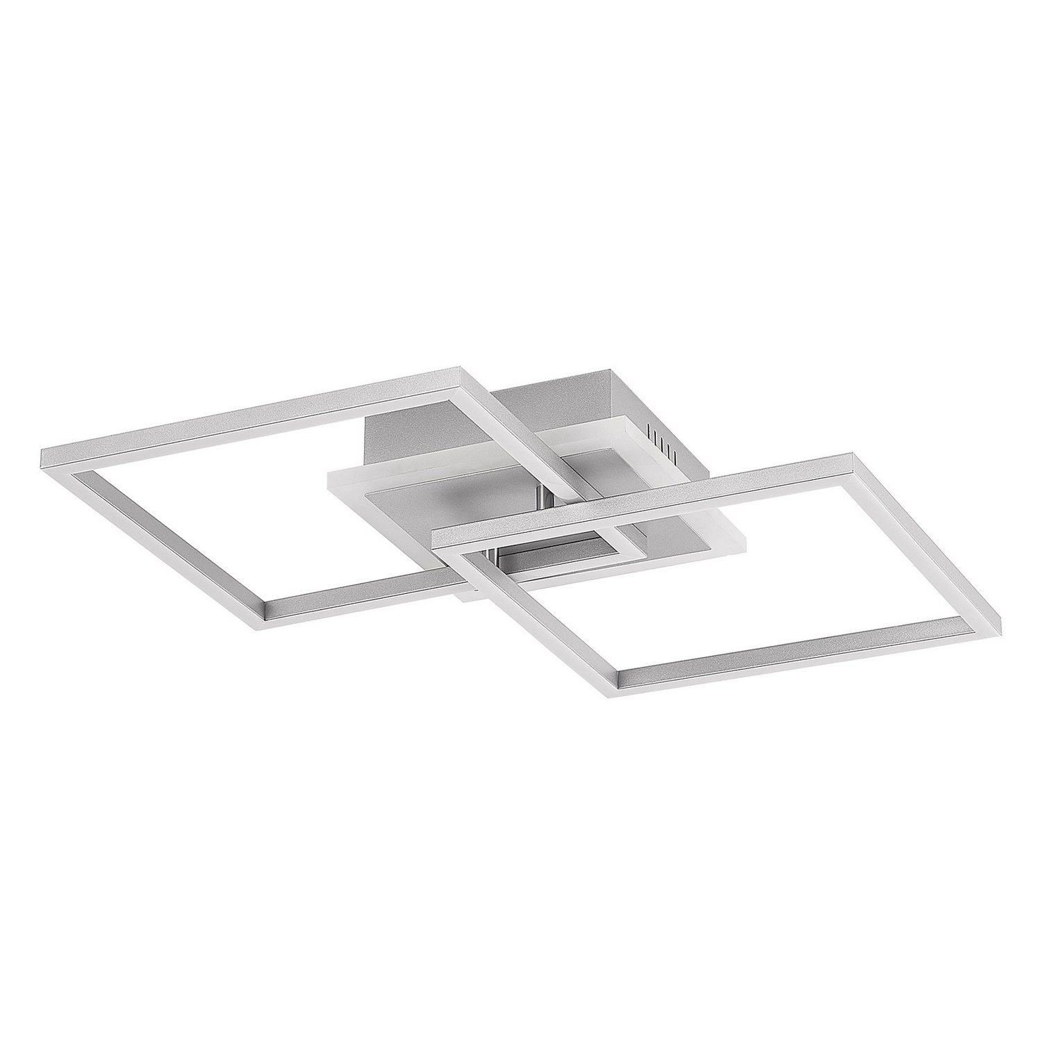B-Ware Lindby Deckenleuchte Deckenlampe Led Fjardo Silber Fernbedienung Quadratisch Cct