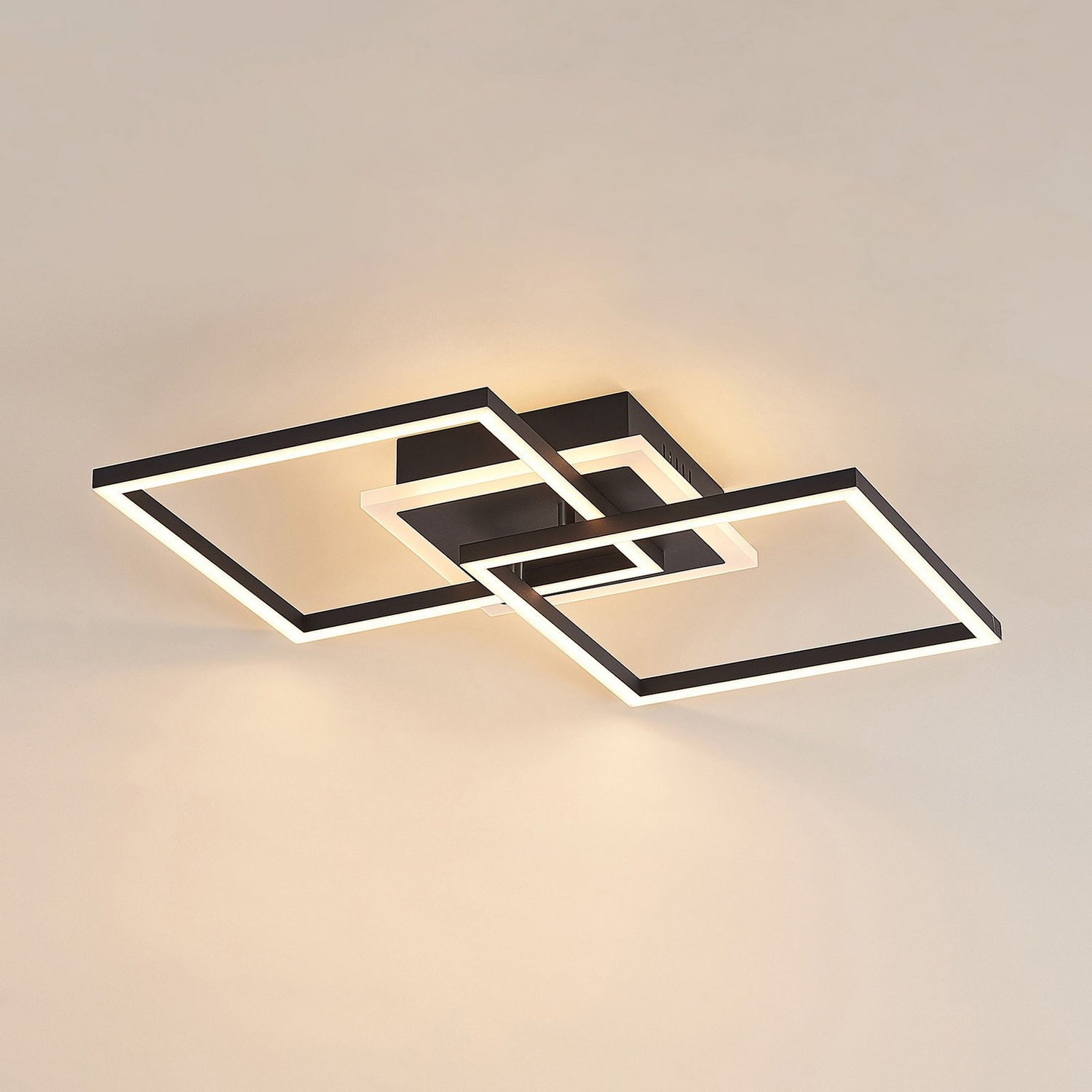 B-Ware Lindby Led Deckenlampe Fjardo Cct Quadrate Deckenlampe Lampe Leuchte Schwarz21 - 4251911705652