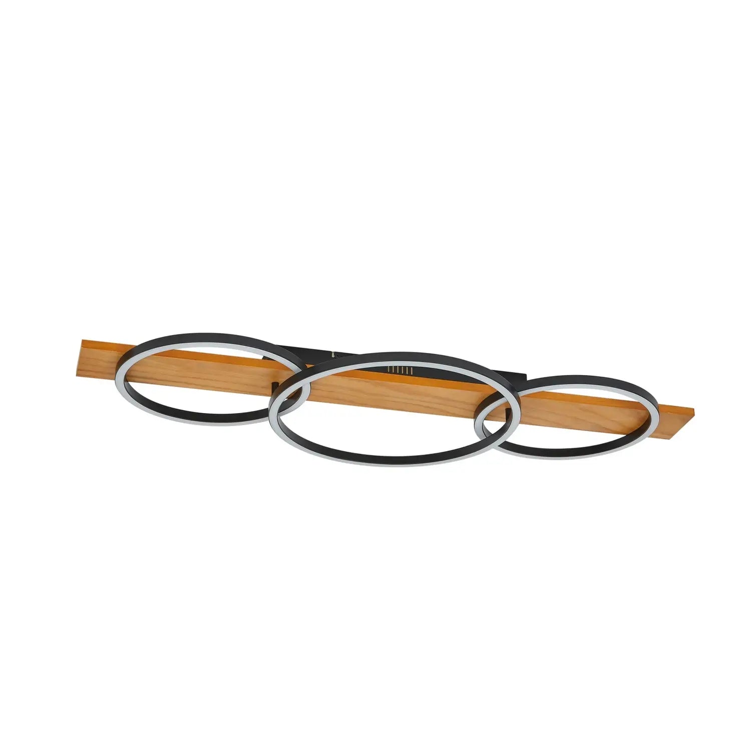 B-Ware Lindby Deckenleuchte Deckenlampe Led Galad Holz Schwarz Lampe Leuchte 3flg 98cm  - 10030112