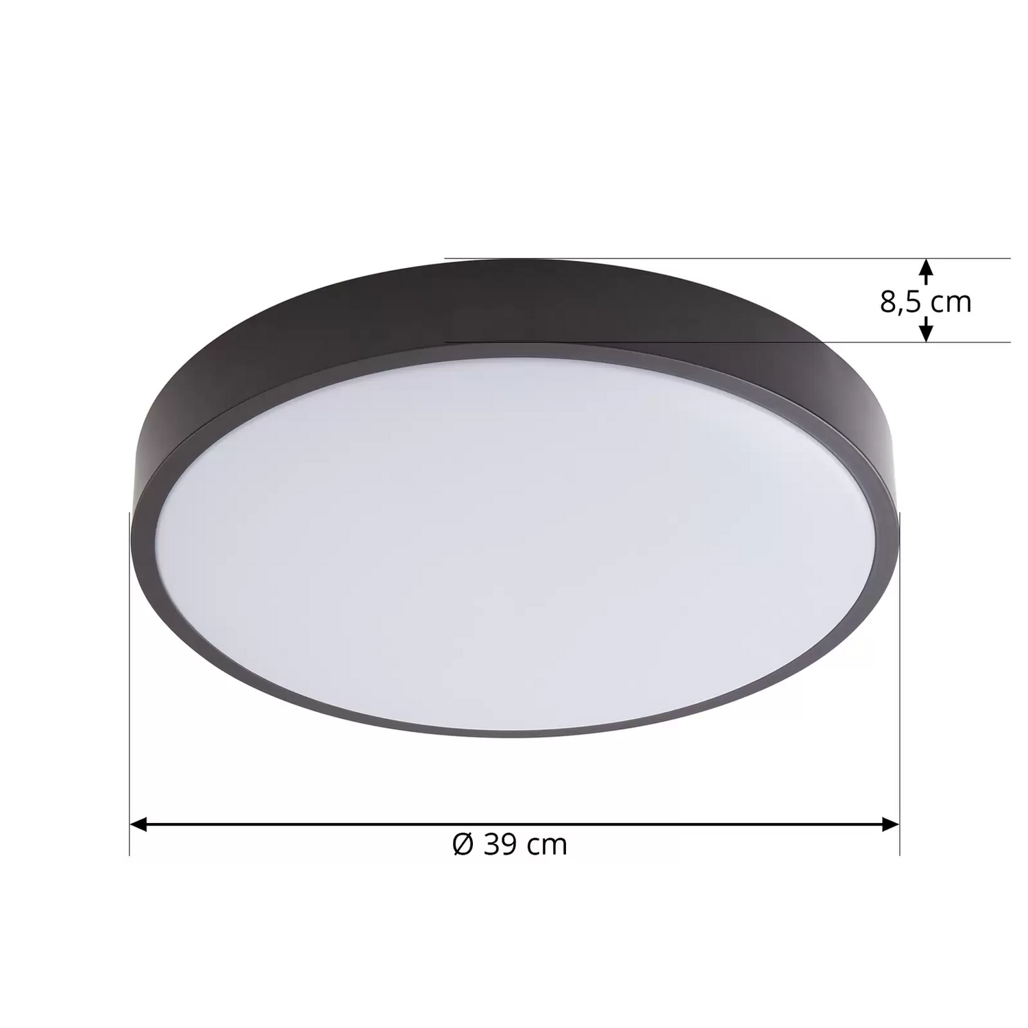 B-Ware Lindby Deckenleuchte Deckenlampe Led Lampe Schwarz Metall Kunststoff Rund 38158