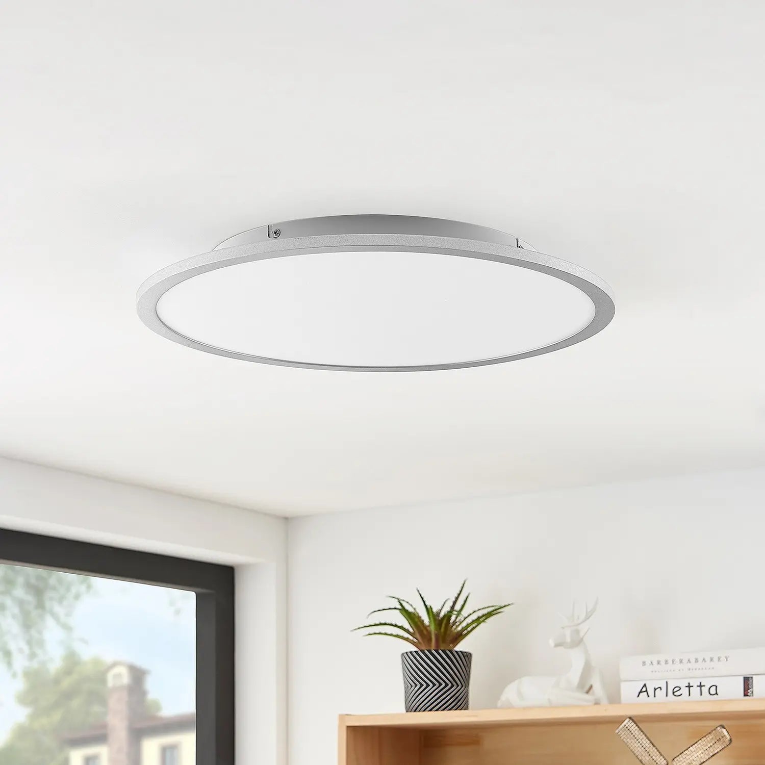 B-Ware Lindby Deckenleuchte Lampe Led Kunststoff Weiss 50 Cm Rund Wohnzimmer Beleuch471 - 4251096579529