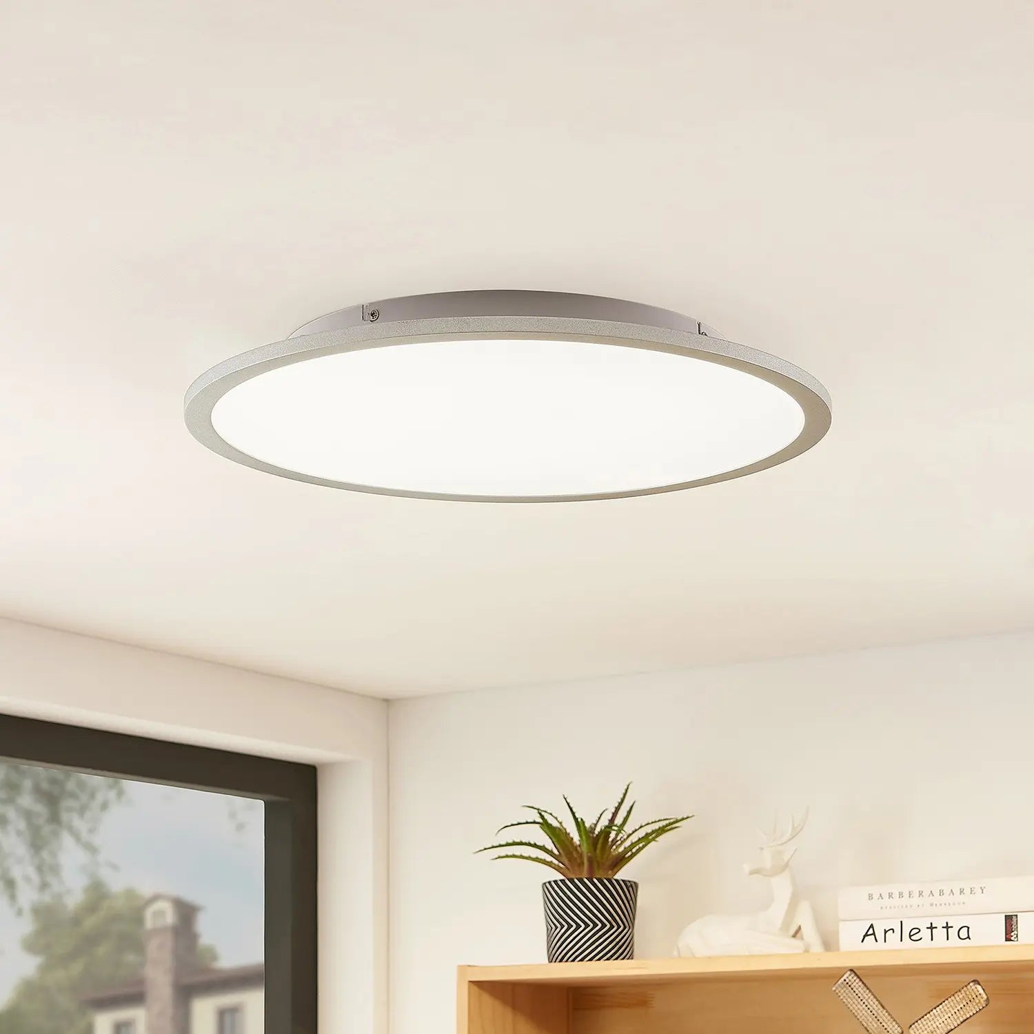B-Ware Lindby Deckenleuchte Lampe Led Kunststoff Weiss 50 Cm Rund Wohnzimmer Beleuch471 - 4251096579529