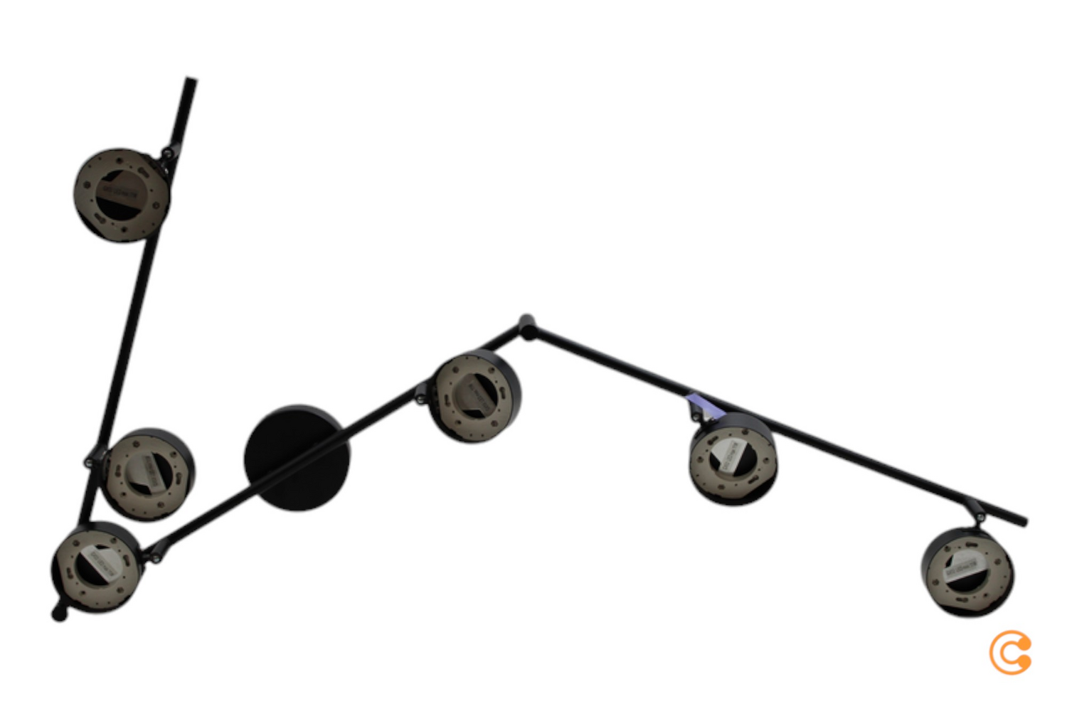 B-Ware Lindby Led Deckenleuchte Leuchte Deckenlampe 6 Flammig Schwarz Matt759