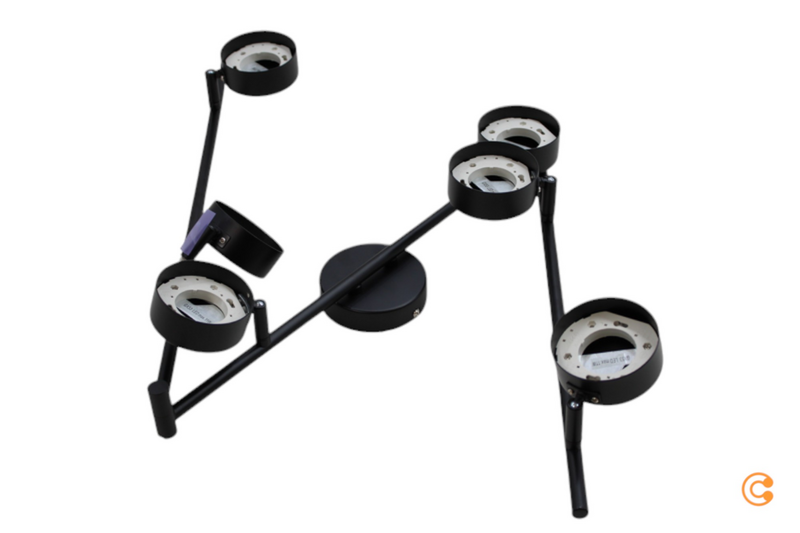 Lindby Deckenleuchte Lampen LED schwarz matt GX53 Beleuchtung 6 flammig845 - 4251911770391