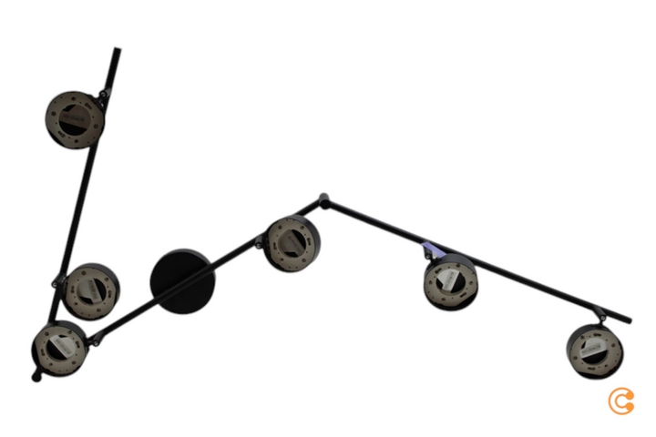 Lindby Led Deckenleuchte Leuchte Deckenlampe 6 Flammig Schwarz Matt B-Ware - 4251911770391