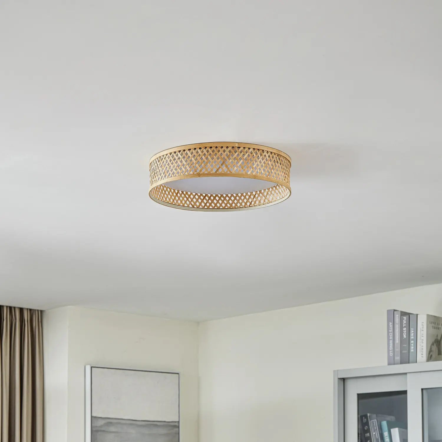 B-Ware Lindby Deckenleuchte Deckenlampe Led Bambus Holz Hell Weiß Wohnzimmer Beleuchtun - 4251911794618