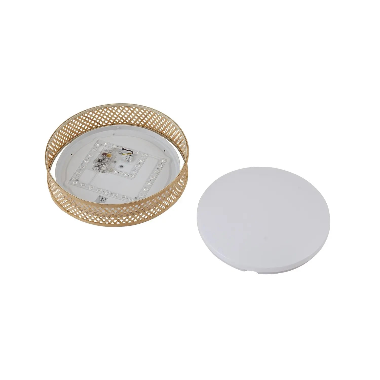B-Ware Lindby Deckenleuchte Deckenlampe Led Bambus Holz Hell Weiß Wohnzimmer Beleuchtun - 4251911794618