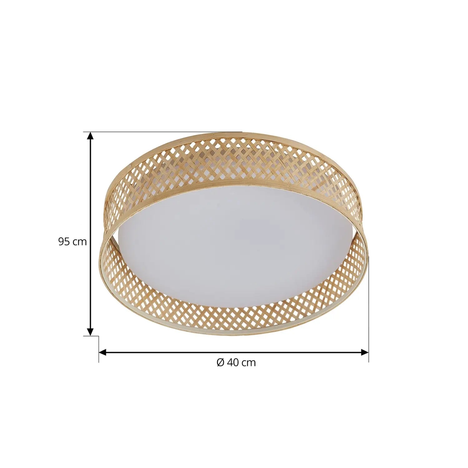 B-Ware Lindby Deckenleuchte Deckenlampe Led Bambus Holz Hell Weiß Wohnzimmer Beleuchtun - 4251911794618
