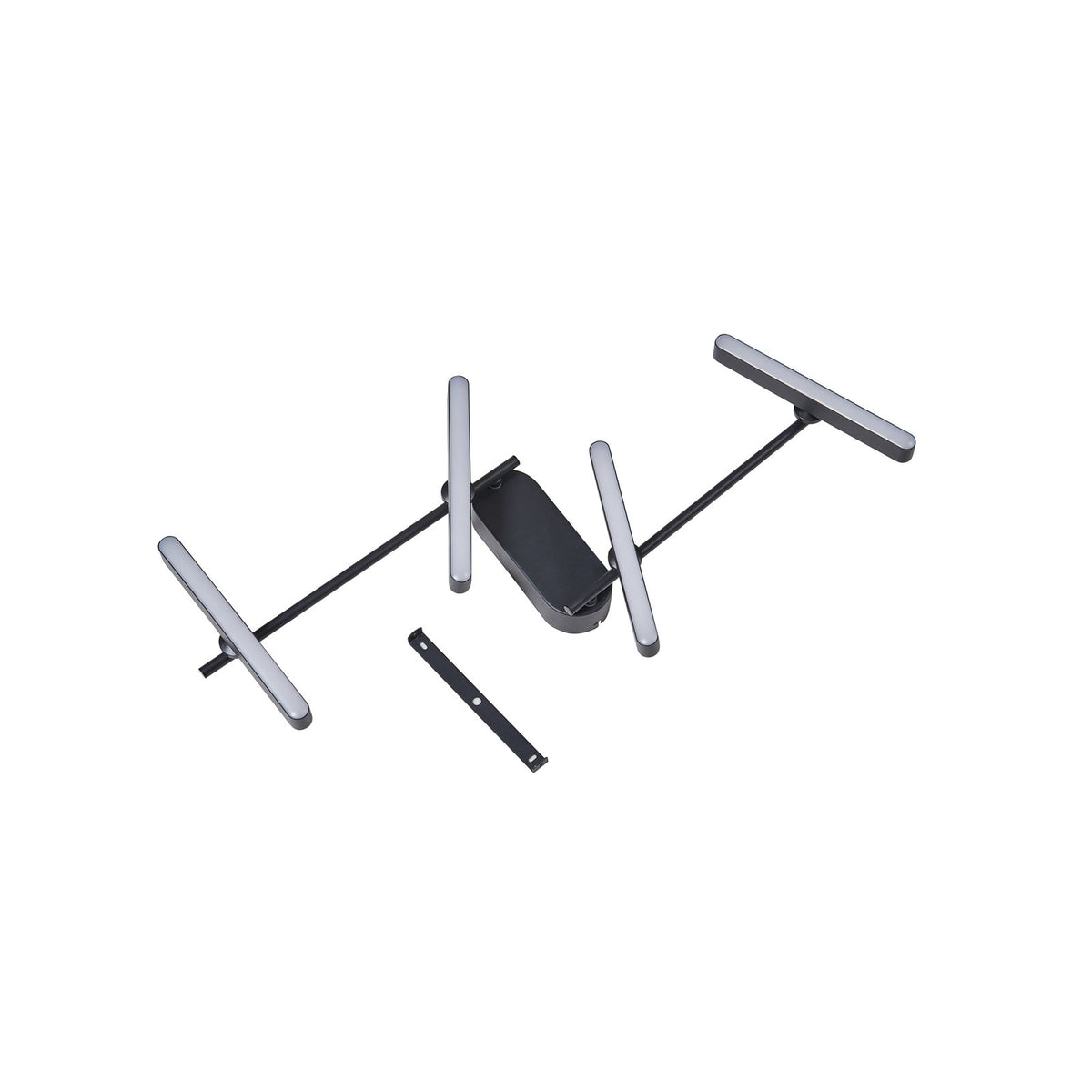 Lindby LED-Deckenleuchte Eldrin 4-flg schwarz drehbar für Wohnzimmer 123 cm - 4251911785876
